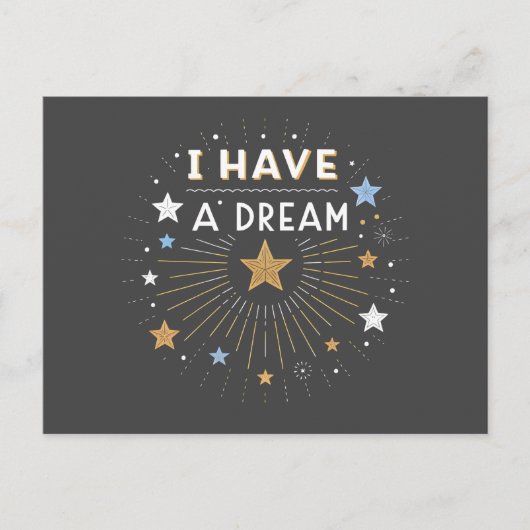 I Have a Dream Inspirational Starburst Art Briefkaart (Voorkant)