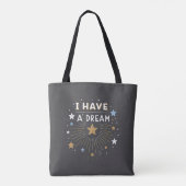 I Have a Dream Inspirational Starburst Art Tote Bag (Achterkant)