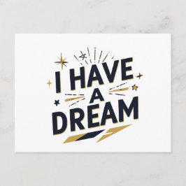 I Have a Dream Inspirational Typography Design Briefkaart