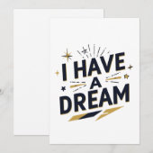 I Have a Dream Inspirational Typography Design Feestdagenkaart (Voorkant / Achterkant)