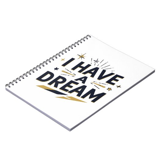 I Have a Dream Inspirational Typography Design Notitieboek (Linkerzijde)