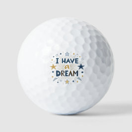 I Have a Dream Starburst Typography Art Golfballen