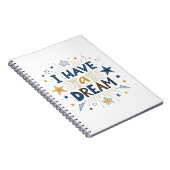 I Have a Dream Starburst Typography Art Notitieboek (Rechterzijde)