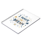 I Have a Dream Starburst Typography Art Notitieboek (Linkerzijde)