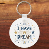 I Have a Dream Starburst Typography Art Sleutelhanger (Achterkant)