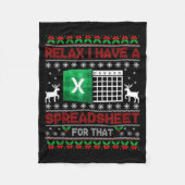 I Have A Spreadsheet For That Christmas Ugly Sweat Fleece Deken (Voorkant)