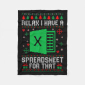 I Have A Spreadsheet For That Christmas Ugly Sweat Fleece Deken (Voorkant)