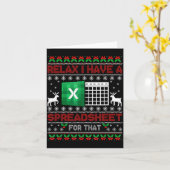 I Have A Spreadsheet For That Christmas Ugly Sweat Kaart (Gele Bloem)