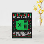 I Have A Spreadsheet For That Christmas Ugly Sweat Kaart (Gele Bloem)