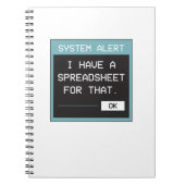 I Have a Spreadsheet for That Funny Office Notitieboek (Voorkant)