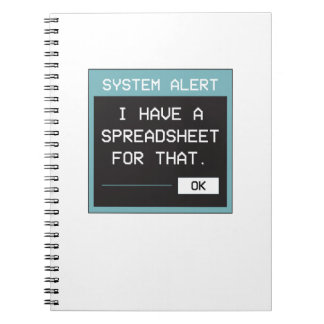 I Have a Spreadsheet for That Funny Office Notitieboek