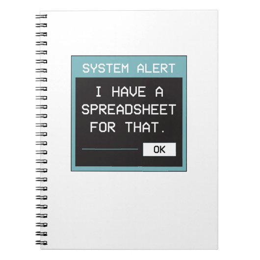 I Have a Spreadsheet for That Funny Office Notitieboek (Voorkant)