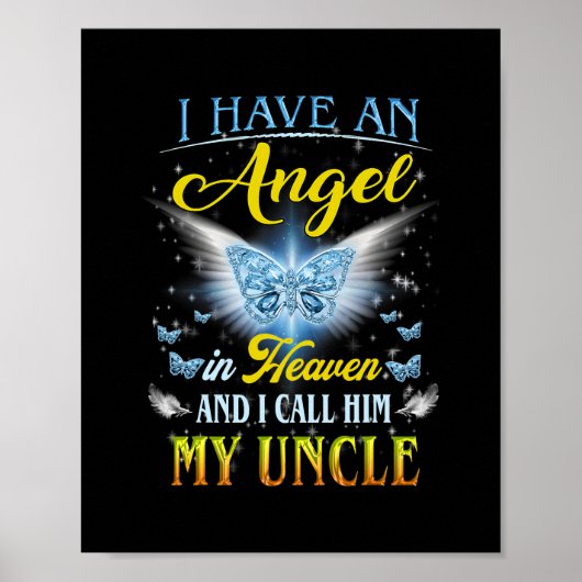 I Have An Angel In Heaven I Call Him My Uncle Rip Poster (Voorkant)