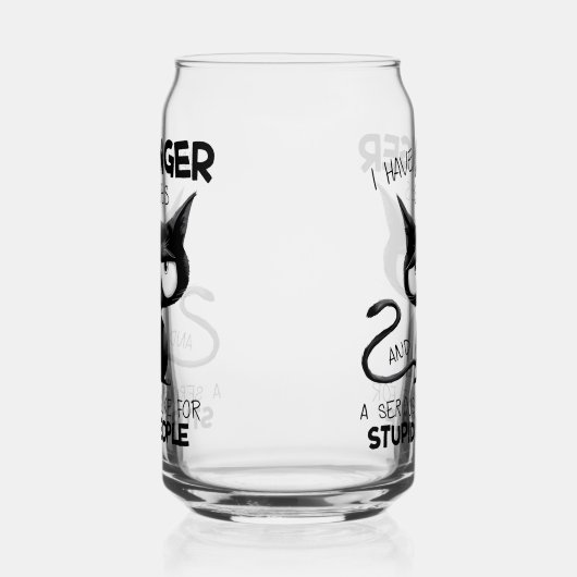 I Have Anger Issues Funny Cat Lover Gift  Blikvorm Glas (Links)