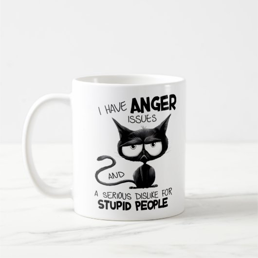 I Have Anger Issues Funny Cat Lover Gift  Koffiemok (Links)