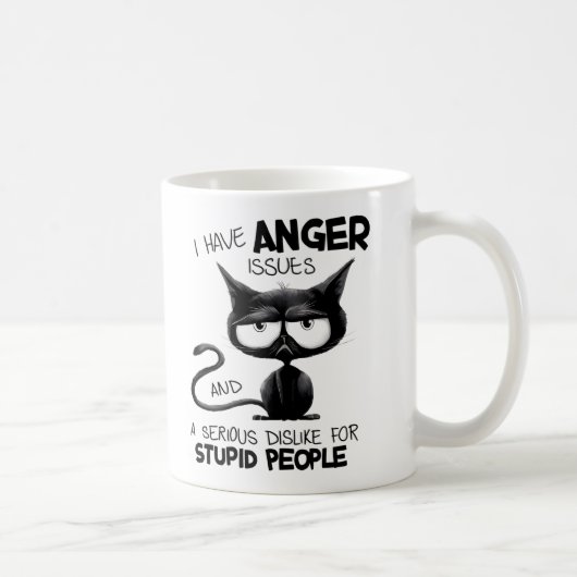 I Have Anger Issues Funny Cat Lover Gift  Koffiemok (Rechts)