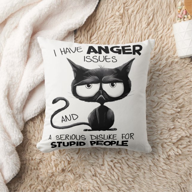 I Have Anger Issues Funny Cat Lover Gift  Kussen (Deken)
