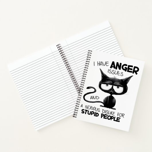 I Have Anger Issues Funny Cat Lover Gift Notitieboek (Binnen)