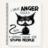 I Have Anger Issues Funny Cat Lover Gift Notitieboek (Voorkant)