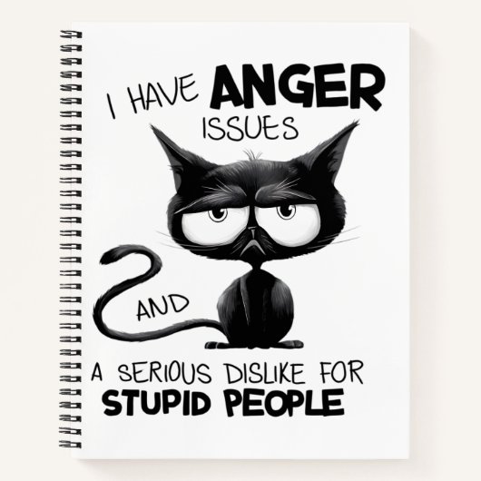 I Have Anger Issues Funny Cat Lover Gift  Notitieboek (Voorkant)