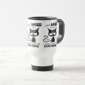 I Have Anger Issues Funny Cat Lover Gift  Reisbeker (Voorkant rechts)