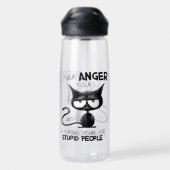 I Have Anger Issues Funny Cat Lover Gift  Waterfles (Achterkant)