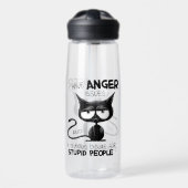 I Have Anger Issues Funny Cat Lover Gift  Waterfles (Voorkant)