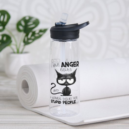 I Have Anger Issues Funny Cat Lover Gift  Waterfles (Yoga (Gedraaid)  )