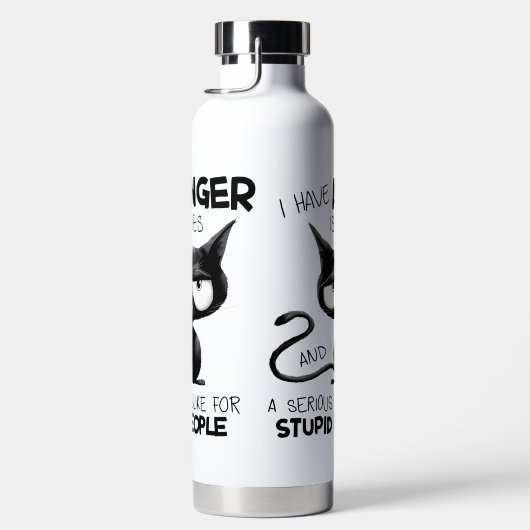 I Have Anger Issues Funny Cat Lover Gift  Waterfles (Rechts)