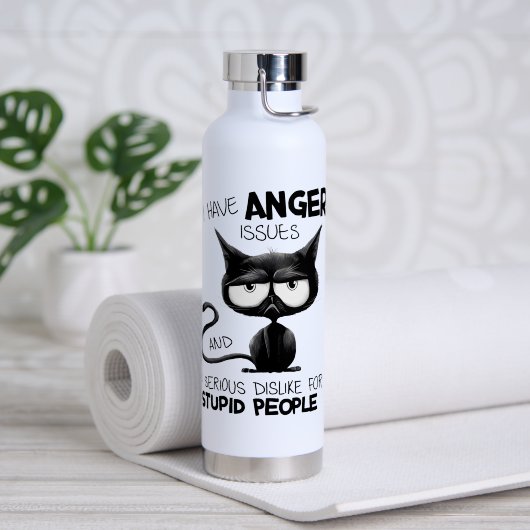 I Have Anger Issues Funny Cat Lover Gift  Waterfles (Yoga (Gedraaid)  )