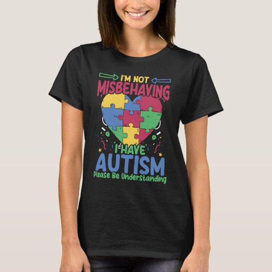 I Have Autism  Autistic Puzzle Support Autism Awar T-shirt (Voorkant)