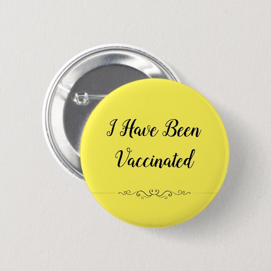 "I Have Been Vaccinated" Covid-19 Pinback Button (Voorkant /achterkant)