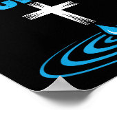I Have Decided Christian Baptism Cross Water Faith Poster (Hoek)