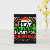 I Have Everything I Need Couples Pajamas Christmas Kaart (Gele Bloem)
