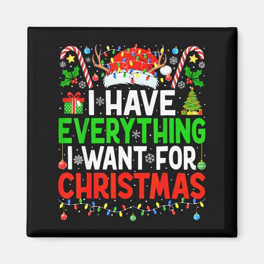 I Have Everything I Need Couples Pajamas Christmas Magneet (Voorkant)
