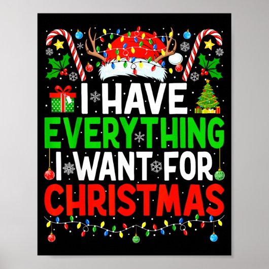 I Have Everything I Need Couples Pajamas Christmas Poster (Voorkant)