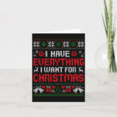 I Have Everything I Want For Christmas Its Me I'm  Kaart (Voorkant)