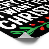 I Have Everything I Want For Christmas Its Me I'm Poster (Hoek)