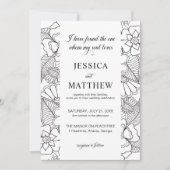 I Have Found the One Black and White Floral Kaart (Voorkant)