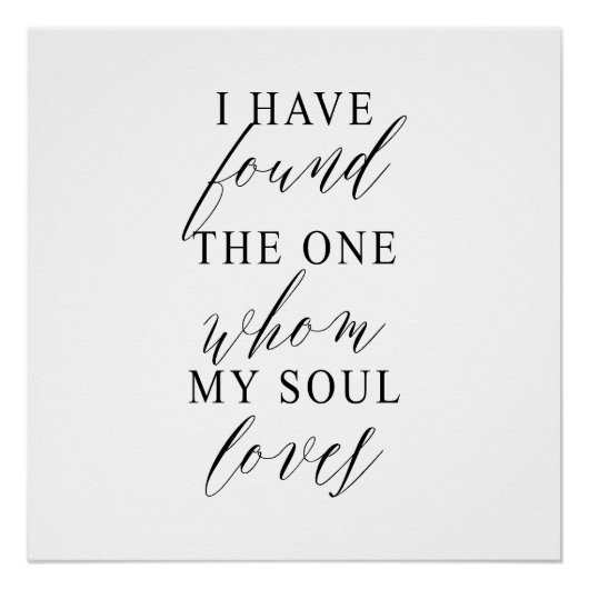 I Have Found The One Wedding Backdrop Banner Perfect Poster (Voorkant)