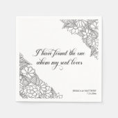 I Have Found theBlack and White Floral  Servet (Voorkant)