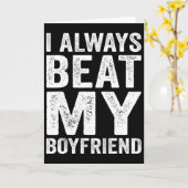 I Have My Boyfriend Always Funny Relationship Vale Kaart (Gele Bloem)