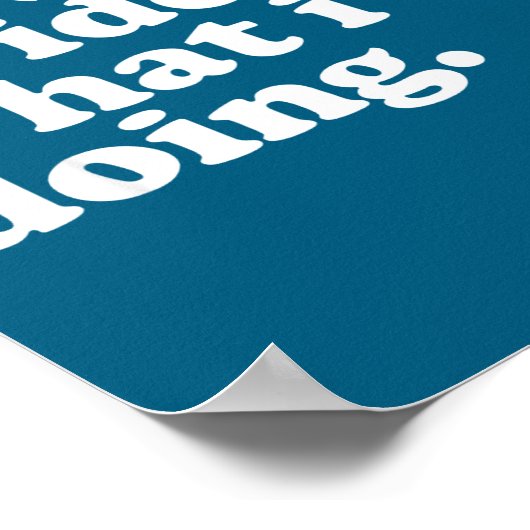 I Have No Idea What I'm Doing Humorous Funny Quote Poster (Hoek)