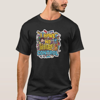 I Have No Shelf Control – Funny Pun Cartoon  T-shirt