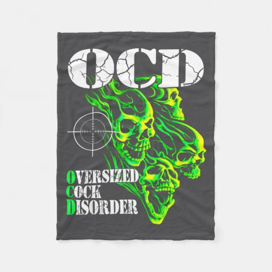I Have Ocd Oversized Disorder  Fleece Deken (Voorkant)
