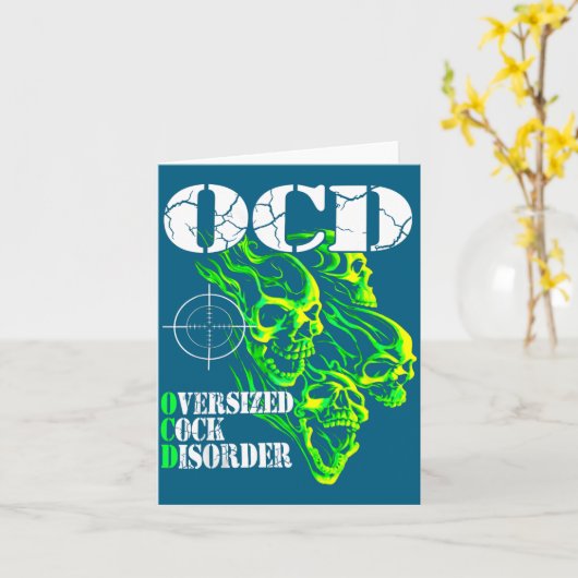 I Have Ocd Oversized Disorder  Kaart (Gele Bloem)