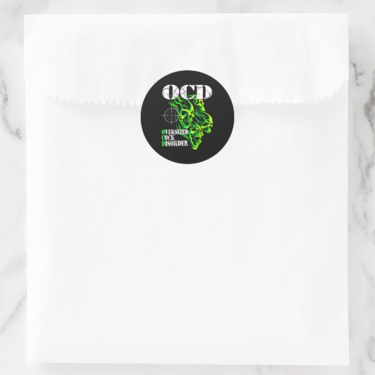 I Have Ocd Oversized Disorder Ronde Sticker (Tas)