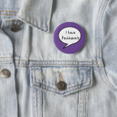 I have Parkinson's, awareness purple disability, Ronde Button 5,7 Cm (In situ)