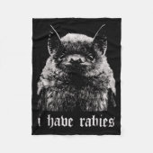 I Have Rabies Funny Bat  Fleece Deken (Voorkant)