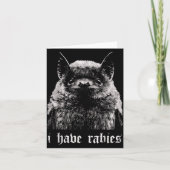 I Have Rabies Funny Bat  Kaart (Voorkant)
